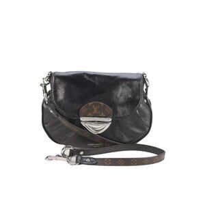 Louis Vuitton Womens Lambskin Sunset Vibe Shoulder Bag Black